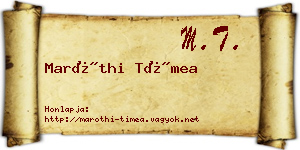 Maróthi Tímea névjegykártya